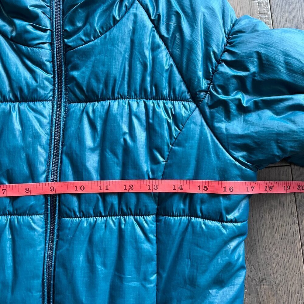 Patagonia Lidia Parka Size XS Teal Long Puffer Jacket Outdoor Winter Insulated - Picture 7 of 9